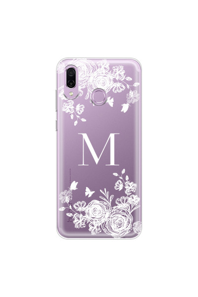 HONOR - Honor Play - Soft Clear Case - White Lace Monogram