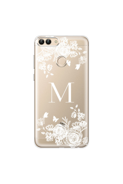 HUAWEI - P Smart 2018 - Soft Clear Case - White Lace Monogram