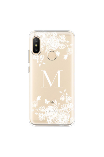 XIAOMI - Mi A2 Lite - Soft Clear Case - White Lace Monogram