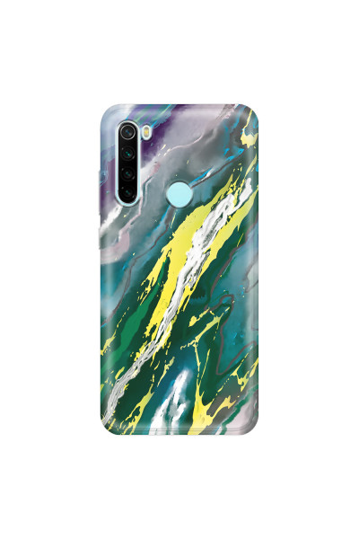 XIAOMI - Redmi Note 8 - Soft Clear Case - Marble Rainforest Green