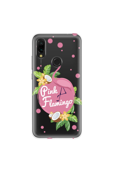 XIAOMI - Redmi 7 - Soft Clear Case - Pink Flamingo
