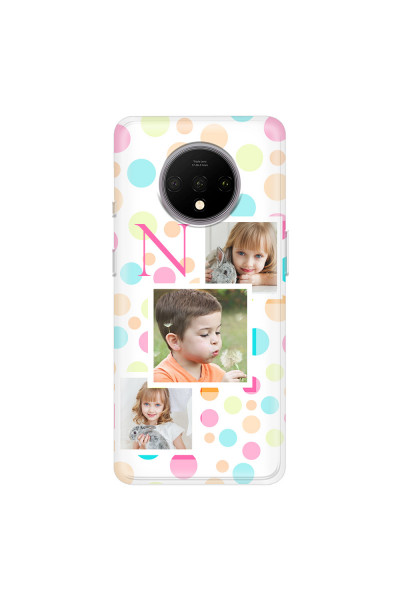 ONEPLUS - OnePlus 7T - Soft Clear Case - Cute Dots Initial