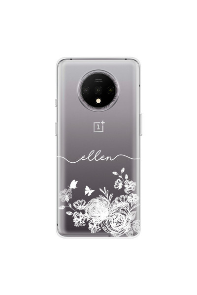 ONEPLUS - OnePlus 7T - Soft Clear Case - Handwritten White Lace
