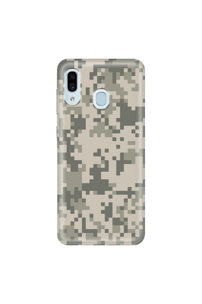 SAMSUNG - Galaxy A20 / A30 - Soft Clear Case - Digital Camouflage