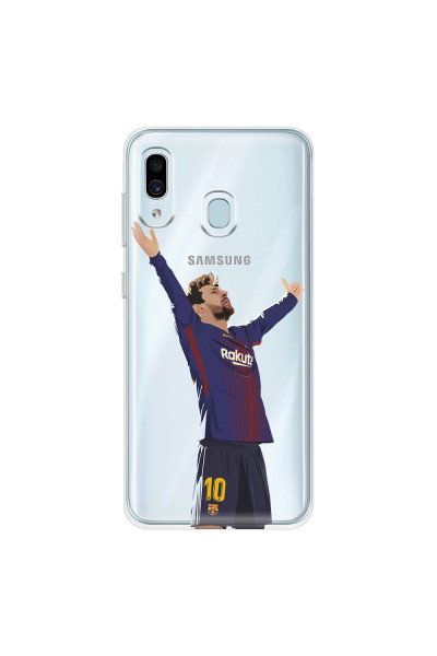 SAMSUNG - Galaxy A20 / A30 - Soft Clear Case - For Barcelona Fans