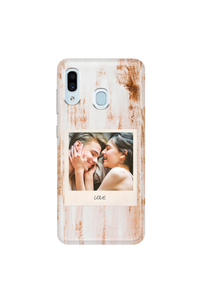 SAMSUNG - Galaxy A20 / A30 - Soft Clear Case - Wooden Polaroid