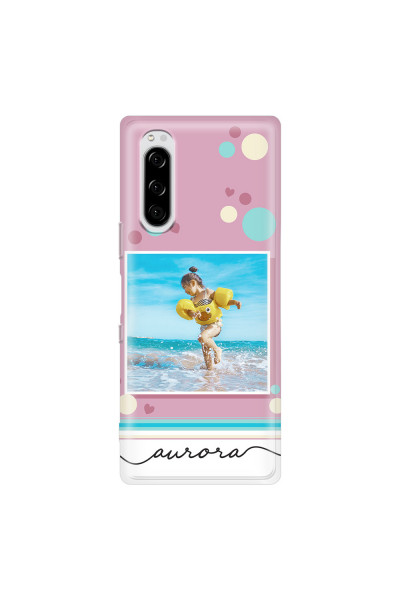 SONY - Sony Xperia 5 - Soft Clear Case - Cute Dots Photo Case
