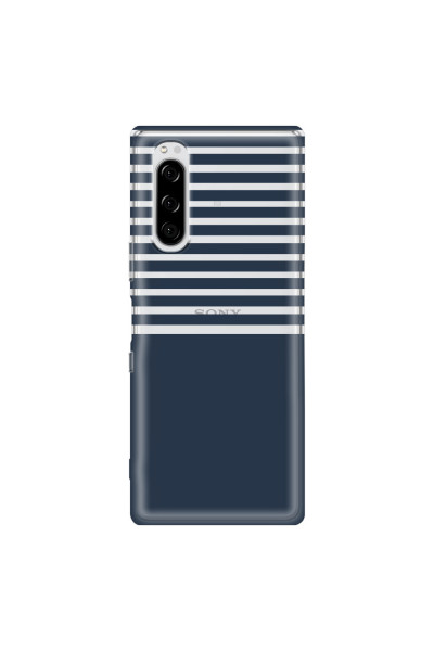 SONY - Sony Xperia 5 - Soft Clear Case - Life in Blue Stripes