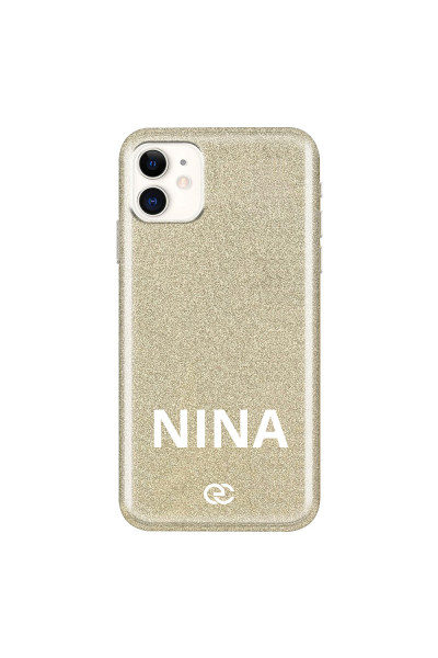APPLE - iPhone 11 - Soft Clear Case - Glitter Name