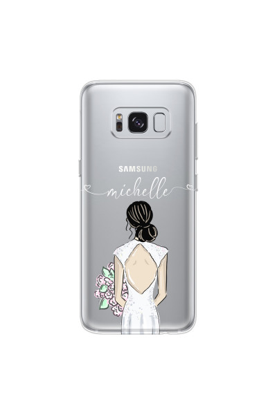 SAMSUNG - Galaxy S8 - Soft Clear Case - Bride To Be Blackhair II.