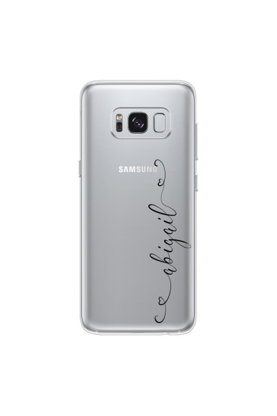 SAMSUNG - Galaxy S8 - Soft Clear Case - Little Hearts Handwritten Black