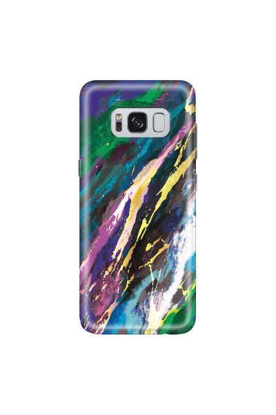SAMSUNG - Galaxy S8 - Soft Clear Case - Marble Emerald Pearl