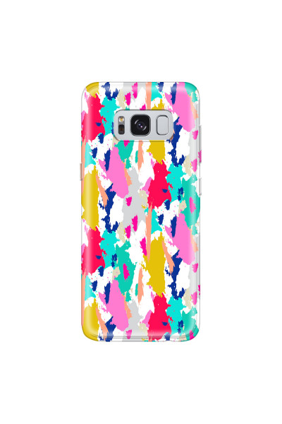 SAMSUNG - Galaxy S8 - Soft Clear Case - Paint Strokes