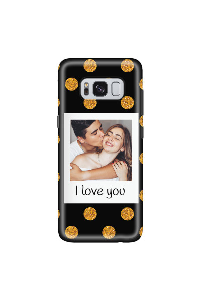 SAMSUNG - Galaxy S8 - Soft Clear Case - Single Love Dots Photo