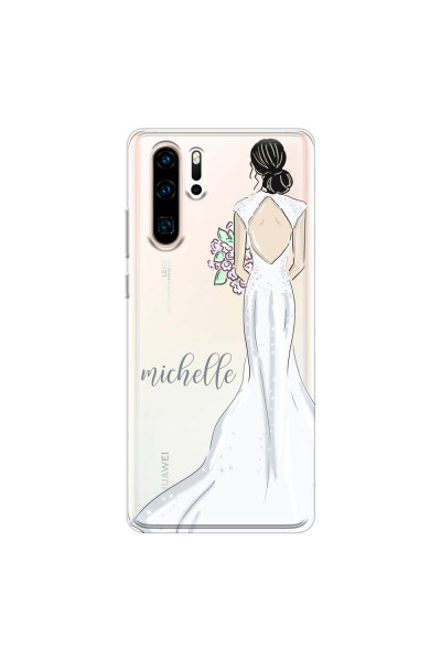 HUAWEI - P30 Pro - Soft Clear Case - Bride To Be Blackhair Dark