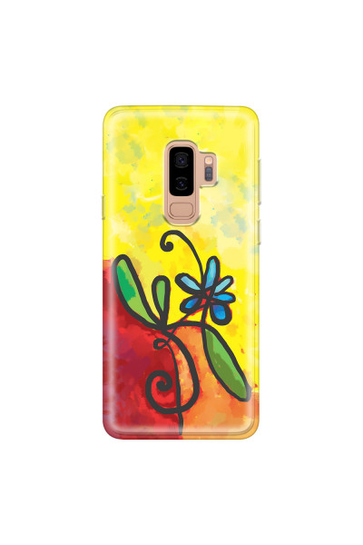 SAMSUNG - Galaxy S9 Plus 2018 - Soft Clear Case - Flower in Picasso Style