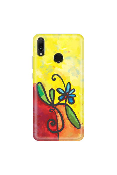 HUAWEI - Y9 2019 - Soft Clear Case - Flower in Picasso Style