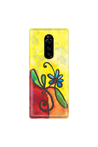SONY - Sony Xperia 1 - Soft Clear Case - Flower in Picasso Style