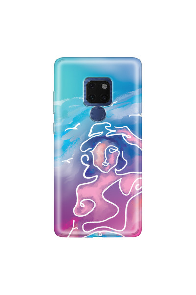 HUAWEI - Mate 20 - Soft Clear Case - Lady With Seagulls