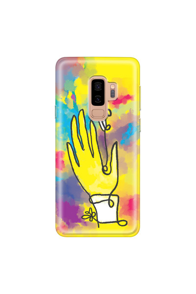 SAMSUNG - Galaxy S9 Plus 2018 - Soft Clear Case - Abstract Hand Paint