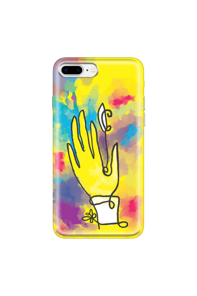 APPLE - iPhone 7 Plus - Soft Clear Case - Abstract Hand Paint