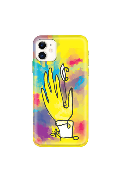 APPLE - iPhone 11 - Soft Clear Case - Abstract Hand Paint