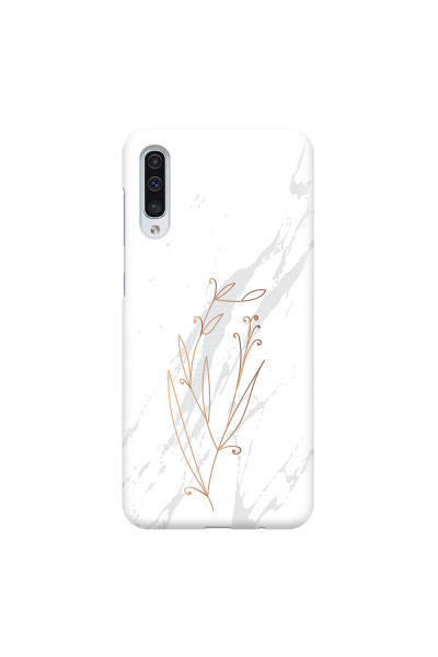 SAMSUNG - Galaxy A50 - 3D Snap Case - White Marble Flowers