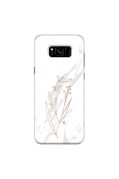 SAMSUNG - Galaxy S8 Plus - 3D Snap Case - White Marble Flowers
