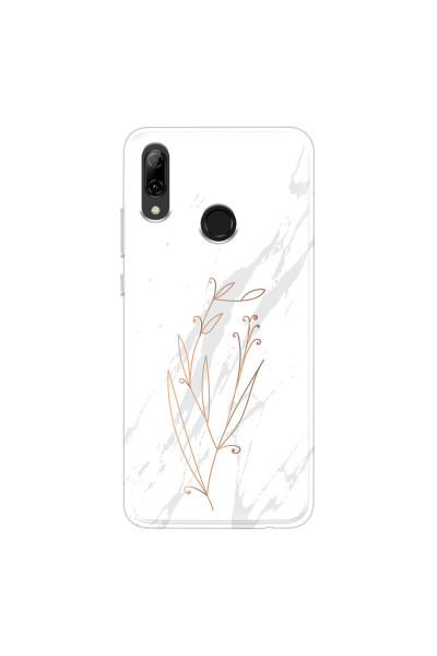 HUAWEI - P Smart 2019 - Soft Clear Case - White Marble Flowers