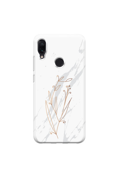 XIAOMI - Redmi Note 7/7 Pro - Soft Clear Case - White Marble Flowers