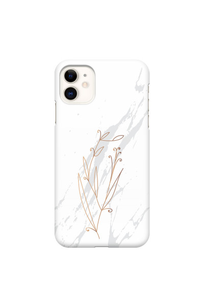 APPLE - iPhone 11 - 3D Snap Case - White Marble Flowers