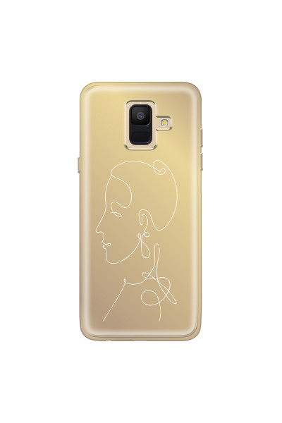 SAMSUNG - Galaxy A6 2018 - Soft Clear Case - Golden Lady