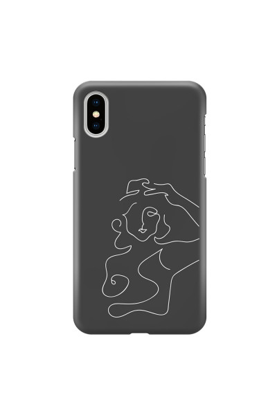 APPLE - iPhone XS - 3D Snap Case - Grey Silhouette