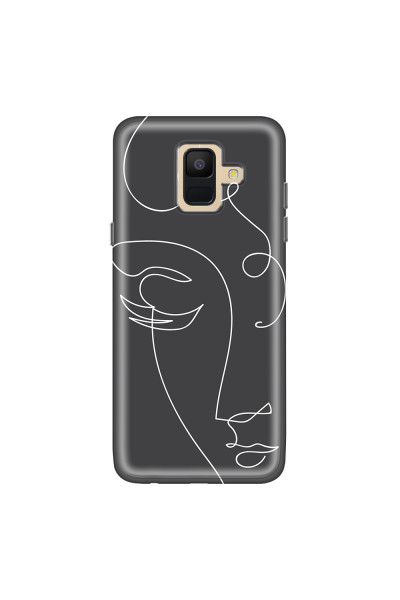 SAMSUNG - Galaxy A6 2018 - Soft Clear Case - Light Portrait in Picasso Style
