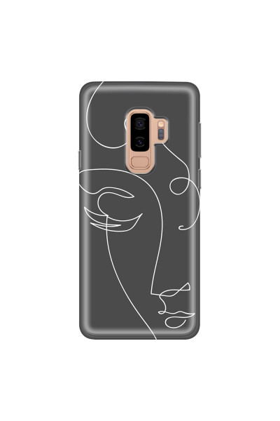 SAMSUNG - Galaxy S9 Plus 2018 - Soft Clear Case - Light Portrait in Picasso Style