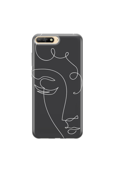 HUAWEI - Y6 2018 - Soft Clear Case - Light Portrait in Picasso Style