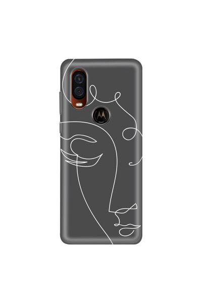 MOTOROLA by LENOVO - Moto One Vision - Soft Clear Case - Light Portrait in Picasso Style