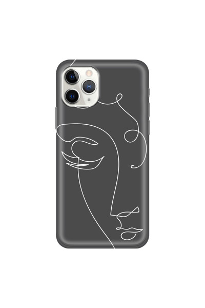 APPLE - iPhone 11 Pro Max - Soft Clear Case - Light Portrait in Picasso Style