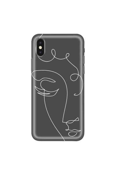 APPLE - iPhone XS - Soft Clear Case - Light Portrait in Picasso Style