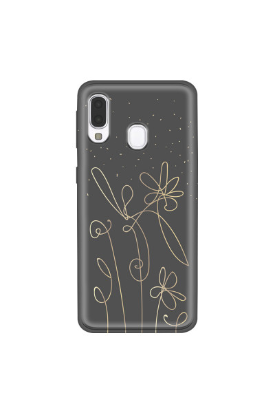 SAMSUNG - Galaxy A40 - Soft Clear Case - Midnight Flowers