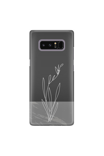 SAMSUNG - Galaxy Note 8 - 3D Snap Case - Dark Grey Marble Flower