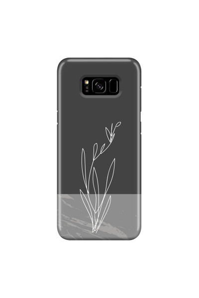 SAMSUNG - Galaxy S8 Plus - 3D Snap Case - Dark Grey Marble Flower