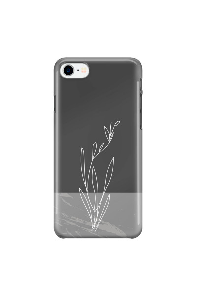 APPLE - iPhone 7 - 3D Snap Case - Dark Grey Marble Flower
