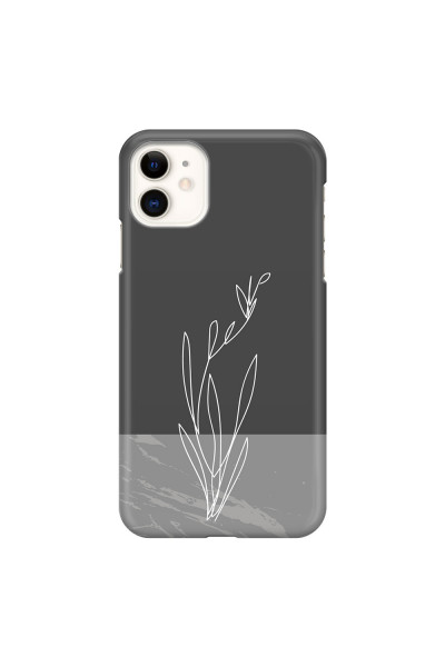 APPLE - iPhone 11 - 3D Snap Case - Dark Grey Marble Flower