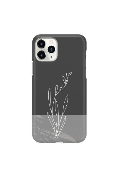 APPLE - iPhone 11 Pro Max - 3D Snap Case - Dark Grey Marble Flower