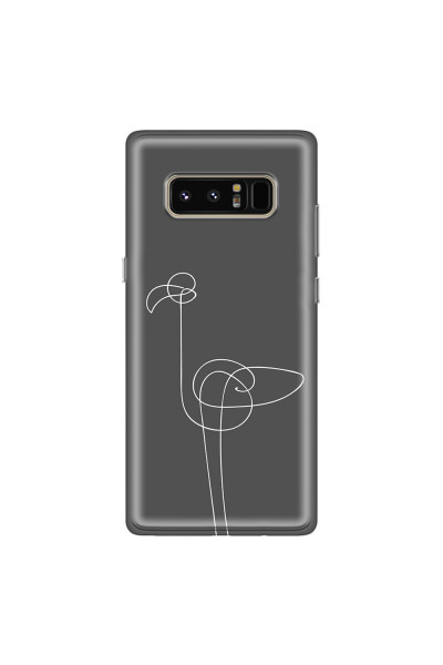 SAMSUNG - Galaxy Note 8 - Soft Clear Case - Flamingo Drawing