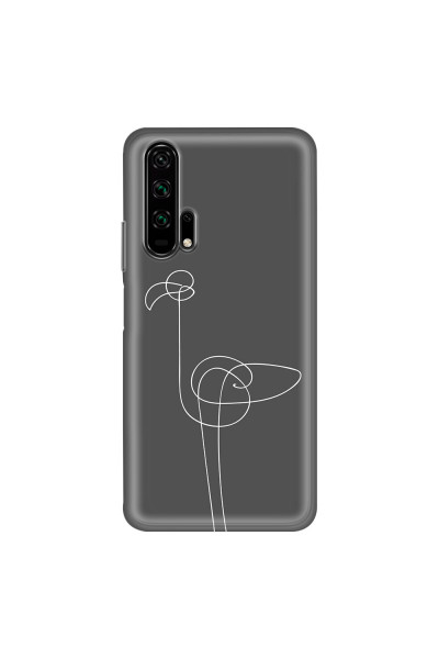HONOR - Honor 20 Pro - Soft Clear Case - Flamingo Drawing