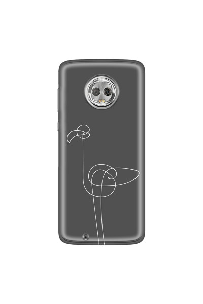 MOTOROLA by LENOVO - Moto G6 - Soft Clear Case - Flamingo Drawing