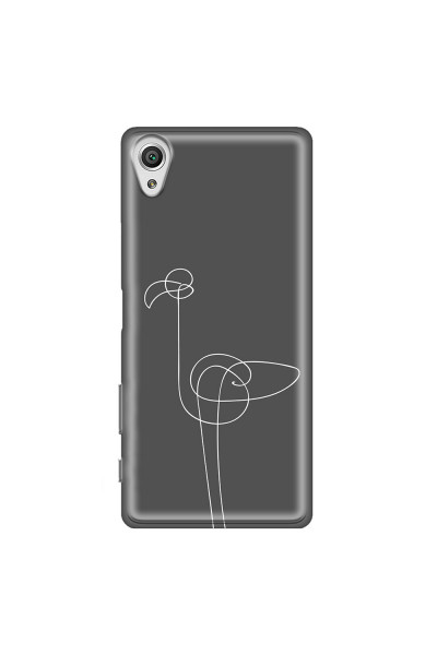 SONY - Sony Xperia XA1 - Soft Clear Case - Flamingo Drawing
