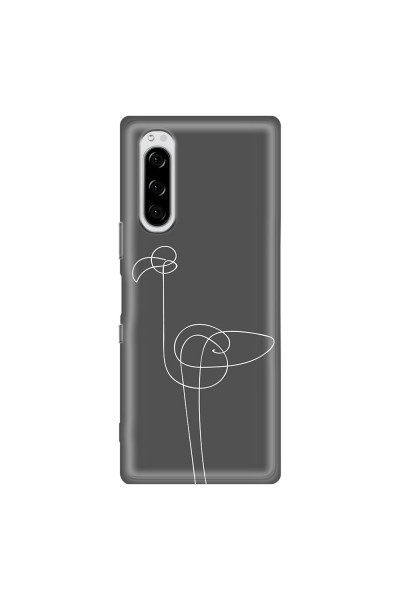 SONY - Sony Xperia 5 - Soft Clear Case - Flamingo Drawing